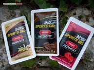 32Gi Sports Gel están disponibles en 5 sabores, naranja, vainilla, café, fruta de la pasión y frambuesa.