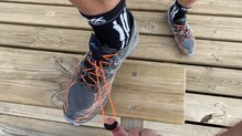 El sistema de atado rápido de las Asics FujiSpeed.