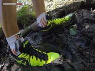 Asics Gel Fuji Endurance: Detalle de las zapatillas recién ensuciadas con barro