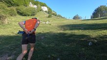 Black Diamond Distance Carbon Z: Se puede llevar en un cinturn con facilidad