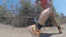 Probando la amortiguacin entrando de taln con las Brooks Cascadia 9