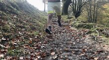 Los Compressport Trail Racing 2 in 1 en acción