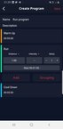 Detalle de la creación de entrenamientos desde la APP
