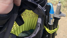 Ferrino X Rush Vest: detalle boca bolsillo bolsa hidratacion