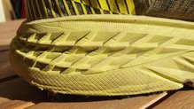 Ligera compactacion de la media de las Hoka One One EVO Speedgoat