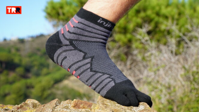 Chaussettes Injinji Trail MIDWEIGHT MINI CREW - Taille S/M - Couleur Beige (Kelp)