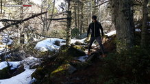 Algo de trekking en busca de terreno mojado y resbaladizo