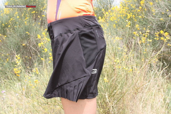 Falda-Pantalón Trail Running Mujer Negro