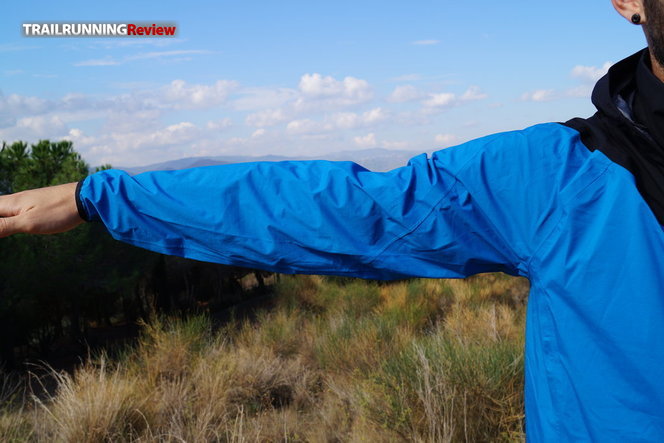 Chaqueta Impermeable Running Kalenji Trail Hombre Gris/Azul Cremallera  Capucha