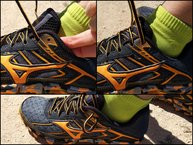 Mizuno Wave Hayate 3: doble agujero para ajuste en tobillo