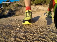 Lengüeta de grosor medio en las Montrail Bajada II