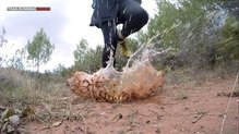 Secado lento cuando se mojan bastante las Montrail Bajada II.