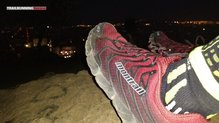 Probando reflectantes en estas Montrail FluidFlex FKT