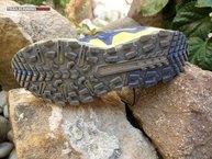 Montrail Trans Alps: vista de la suela, despus de unos cuantos kilmetros. Excelente agarre en seco