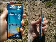 Multicarbo Jelly Naranja: presentacin, lo que ocupa en la mano