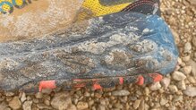 La mediasuela de las New Balance Fresh Foam More Trail v2  apenas se ha resentido sin que se aprecie gran desgaste