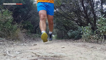 Farleks con las New Balance Leadville v3 en Collserola