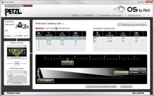 Pantalla de configuracin de perfil con el OS by Petzl para la Petzl Nao
