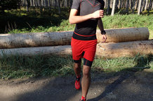 Corriendo con los Salomon S-Lab Exo Twinskin Short.