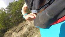 Salomon S Lab Modular Belt con hidratacion en la parte trasera