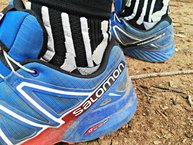 Logo de la marca en las Salomon SpeedCross 4