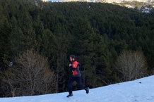 En nieve poco profunda la traccin de las Scarpa Ribelle Run Kalibra G es buena