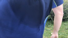 Ternua Lite: detalle de una espalda sudada de la mochila