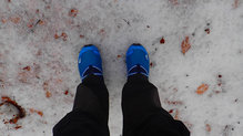 The North Face Ultra MT Winter: Sobre el hielo absorben bien los impactos pero la suela patina ligeramente
