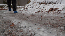 The North Face Ultra MT Winter: Pese a no sobresalir en agarre, es posible correr sobre superfcies heladas con cuidado