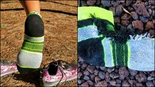 Thorlos Outdoor Athlete: En el puente las fibras se tensan más para provocar sensación de sujeción
