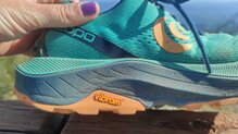 Topo Athletic Ultraventure 3, vista de la media suela, después de las pruebas.