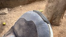 Puntera con algunos impactos pero en su sitio