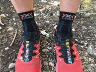 Calzando los nuevos X-Socks Trail Run