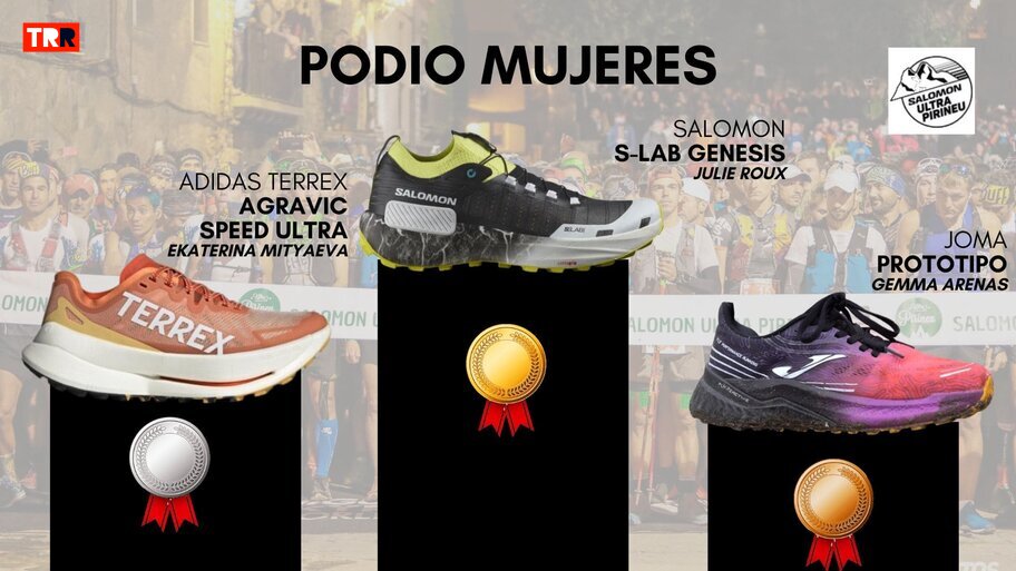 Podio femenino Salomon Ultra Pirineu 2024