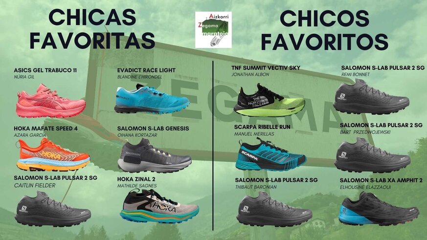 Nuestra particular previa de la Zegama- Aizkorri 2023 Como expertos en material, hemos repasado cules son las zapatillas que usarn algunas de las favoritas y favoritos a la victoria.