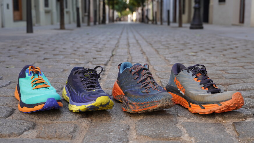 Gama de zapatillas de Trail Running de Hoka ONE ONE 2021. La coleccin principal de la casa norteamericana Hoka ONE ONE de Trail Running est compuesta por cuatro zapatillas distintas para poder abarcar las diferentes distancias (corta, medias y ultras).