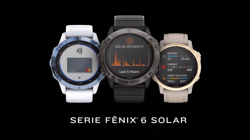 La casa americana Garmin apuesta totalmente por la tecnologa solar para aumentar la batera de sus relojes GPS con la coleccin Garmin Fenix Solar Series. 
La tecnologa solar ya se incorpor en su ltimo gran lanzamiento para Trail Running, el Garmin Fenix 6X Pro Solar. Ahora Garmin incorpora la tecnologa solar a los otros relojes de la gama Fenix, teniendo as la posibilidad de adquirir tambin el Garmin Fenix 6 Pro Solar y el Garmin Fenix 6S Pro Solar. 
